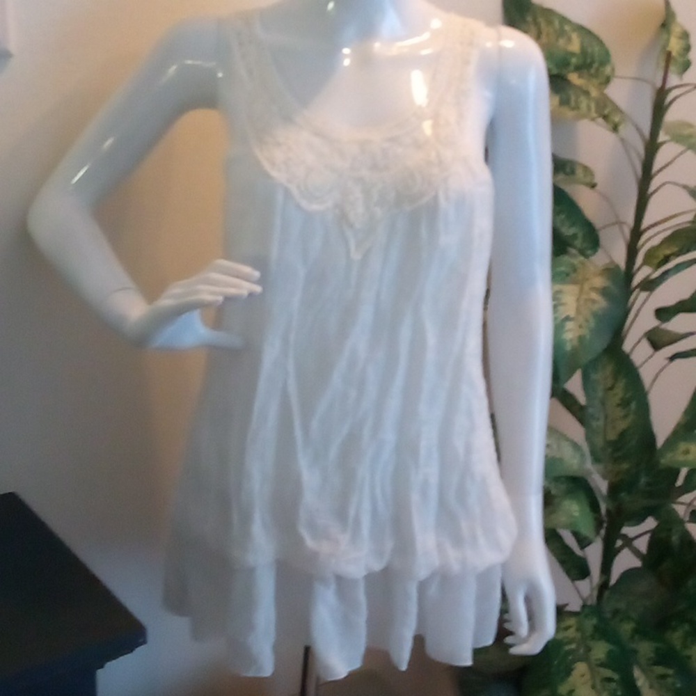 Ivory Gauze Tunic - Perfect for Cruises & Resort Vacations!